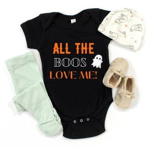 All The Boos Love Me Infant Halloween Bodysuit